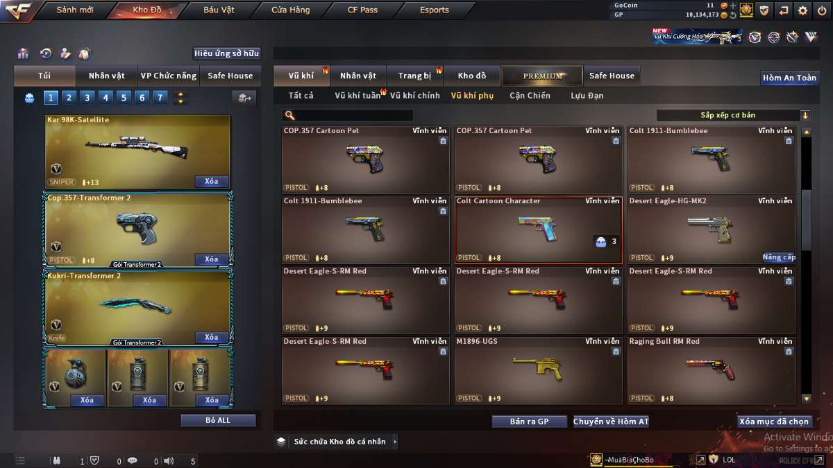 shop acc cf uy tin gia re